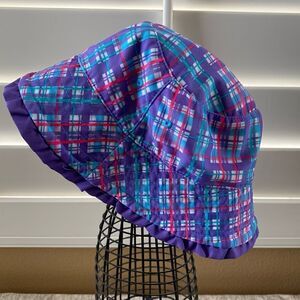 UV Skinz Reversible Girls Sun Bucket Hat SPF 50 Purple, Blue, Red & White. OS.